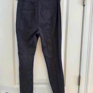 Black Textured Pants